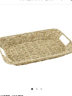 Draper James Natural Seagrass Serving Tray